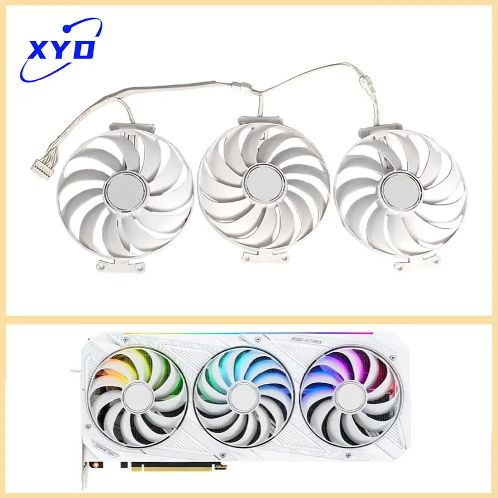 

NEW 95MM 7PIN CF1010U12S suitable for ASUS Rog Strix Rtx 3070 3080 Ti 3090 White Oc version GPU replacement fan