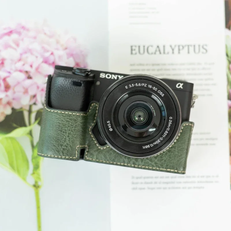 Nadaje się do Sony A6700 A6400 A6100 futerał ochronny A7CR baza A7C2 ręczna kamera fotograficzna torba ze skóry PU A7C