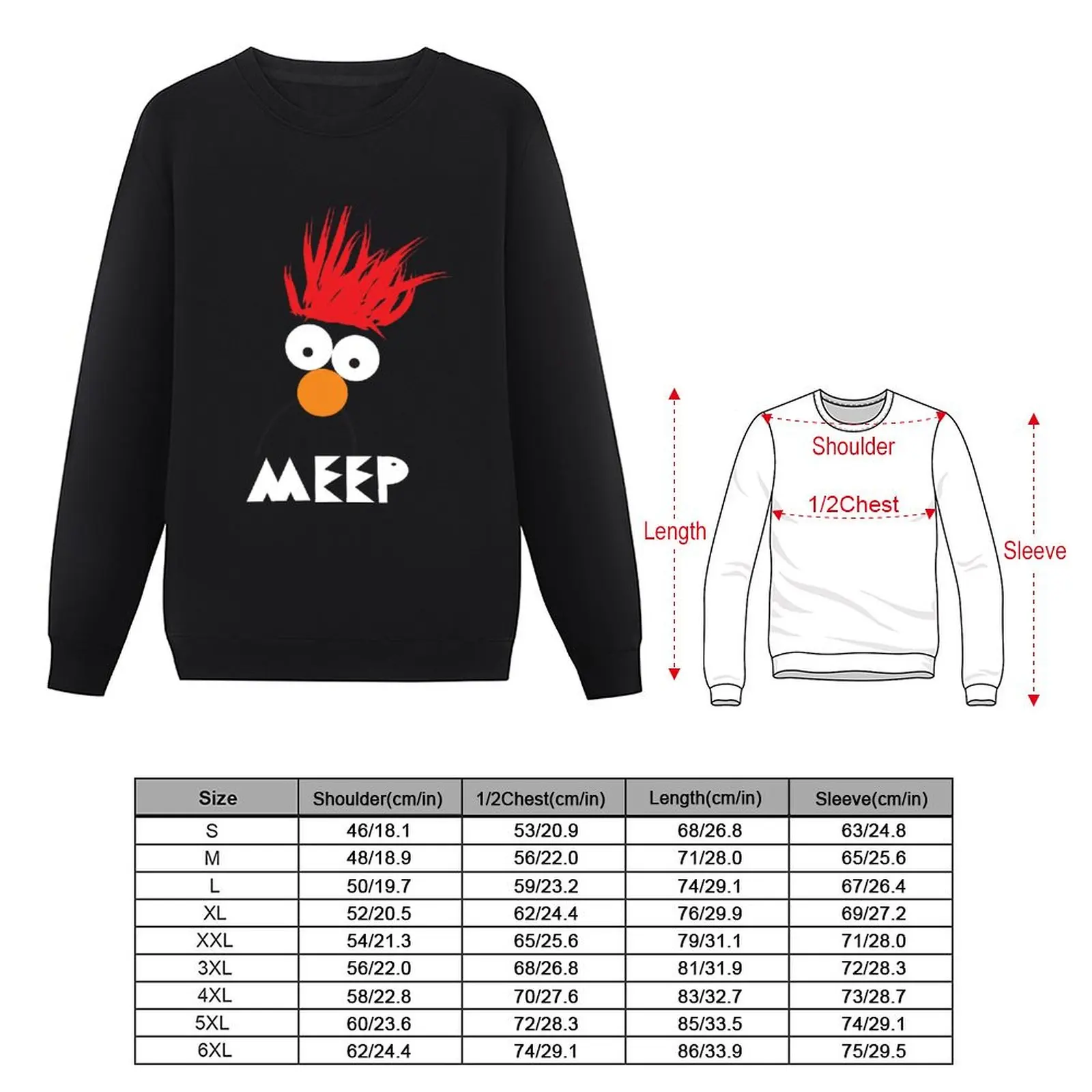 Beaker MEEP Sweatshirt anime clothing men clothes hooded sweatshirts