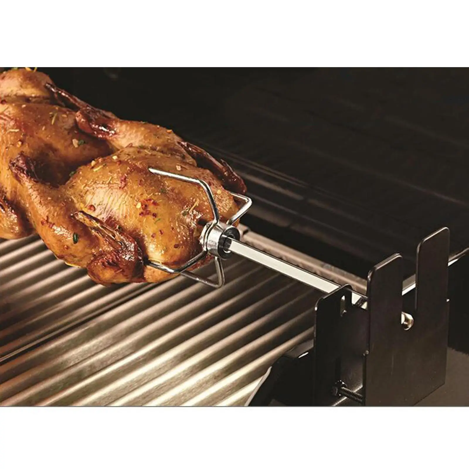 Electric Rotisserie Kit with Motor Battery Powered for Picnic BBQ Outdoor Supplies