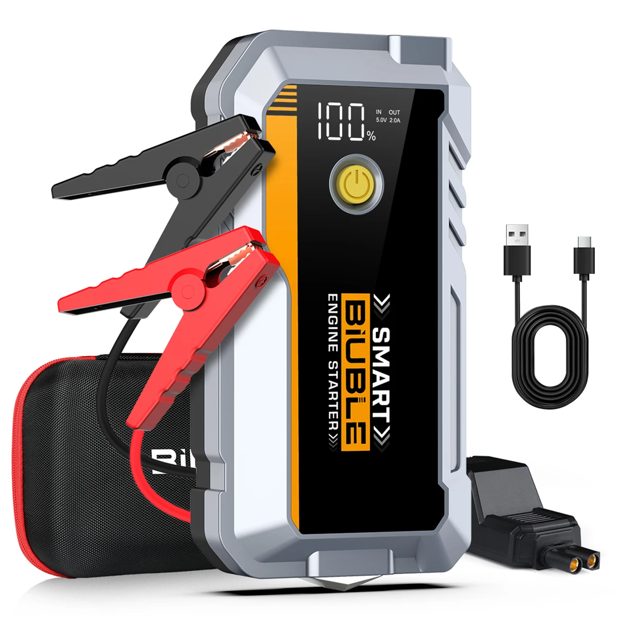 Car Battery Starter, 5000A Peak 12V Car Auto Start Power Bank with LED Flashlight (up to 10L petrol or 8.0L diesel engine)