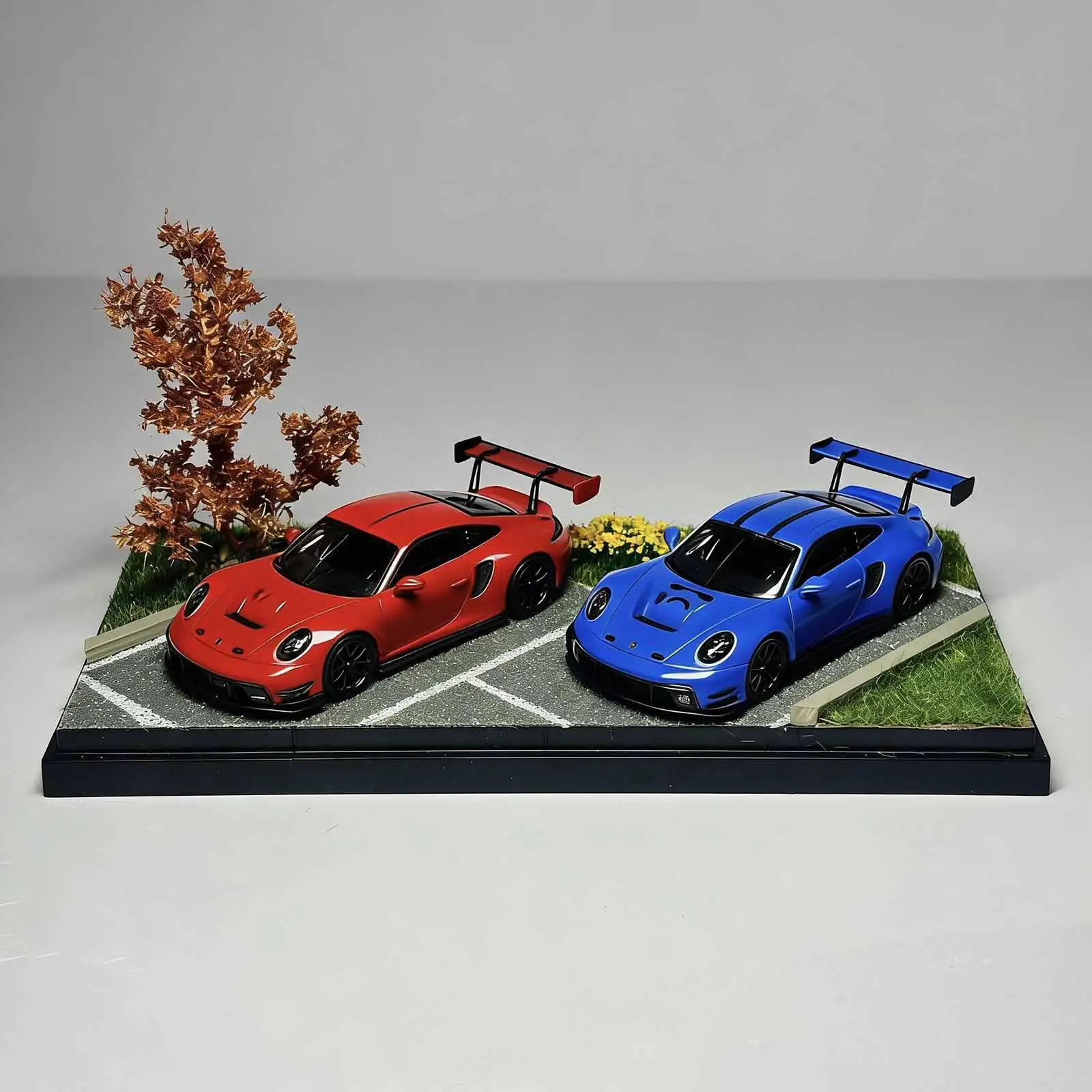 

Миниатюрный демонстрационный бокс-диорама для игрушечных машинок с фоном для хранения моделей автомобилей, подарок