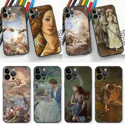 Phone Case For IPhone 14 13 12 11 PRO MAX Apple 16 7 15 8 SE Plus X XS MAX Plus Funda Case Shell Capa Renaissance Oil Painting