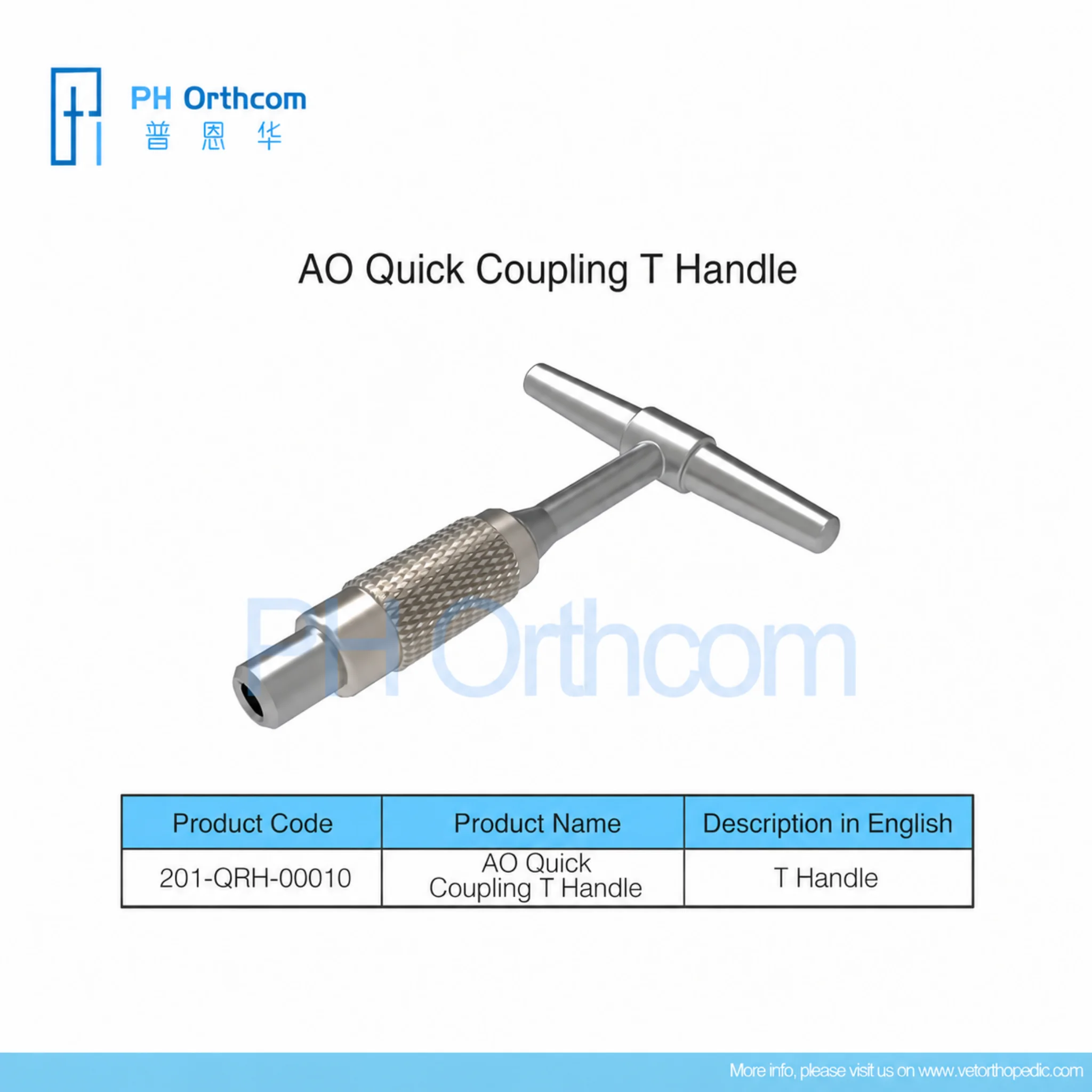 

AO Quick Coupling T Handle for Pet Spinal Surgery Veterinary Orthopedic Equipment Pet Mascotas Ortopedia Surgical Instruments