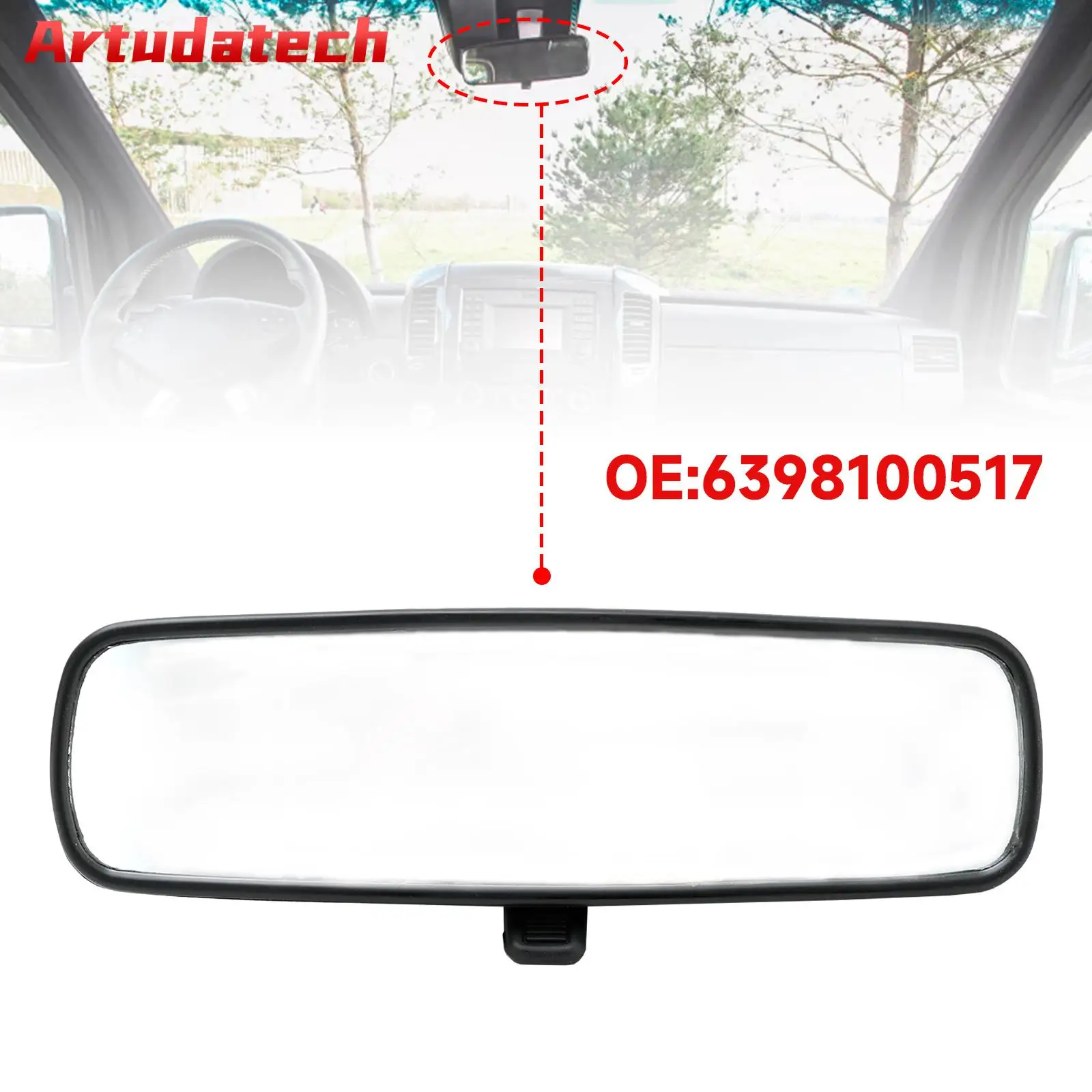 

Artudatech Interior Rear View Mirror 6398100517 for Mercedes-Benz Sprinter 2500 3500 2007-2021
