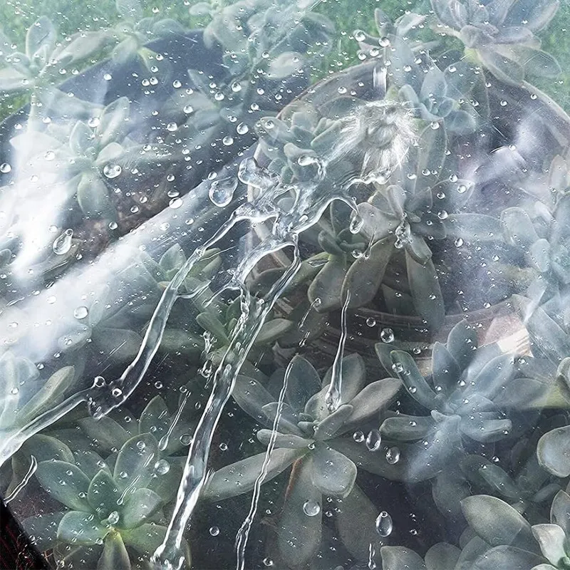 Anpassbare transparente PEVA-Plane für den Außenbereich, wasserdichter Zaun, Gewächshausfolie, regendichtes Tuch, Haustiere, Haus, Regenschutz, Pflanzenplane – Detail 4