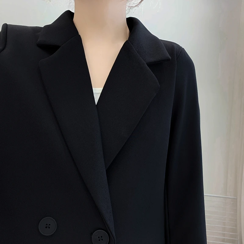 2023 Frauen schicke Büro Dame Zweireiher Blazer Vintage Mantel Mode Herbst Langarm Damen Anzug Oberbekleidung stilvolle Tops