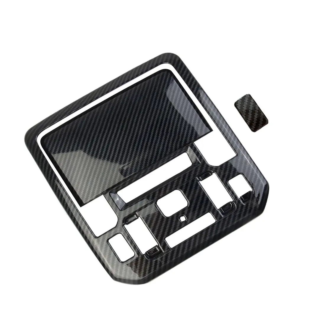 

Car Roof Reading Light Control Panel Trim Cover Frame Black Carbon Fibre Texture Fit for Toyota Tundra 2022 2023 Left Hand Drive