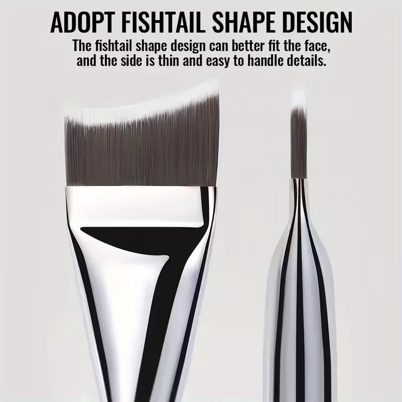 Ultradünner Foundation-Pinsel, leichter, flacher Konturpinsel zum nahtlosen Mischen von Creme und flüssigen Make-up, professionelle Werkzeuge