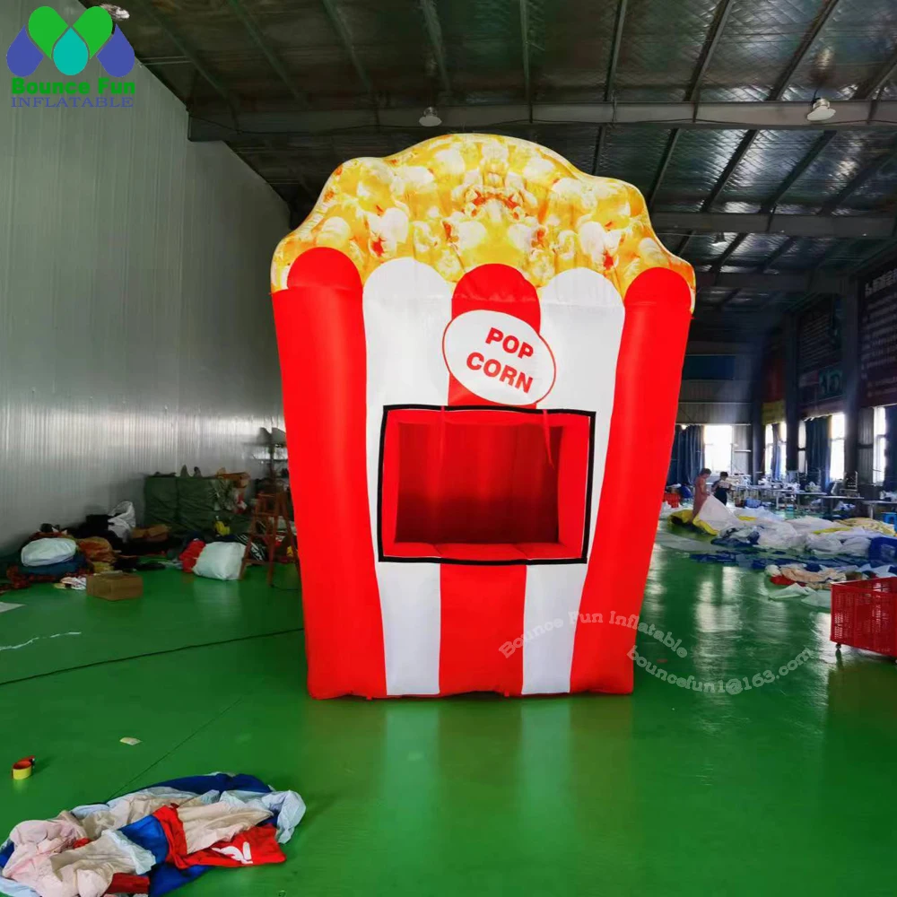 Hilo inflable gigante de 3x3x4m, soporte para palomitas de maíz, tienda de carnaval, tienda hinchable, tienda de comida para promoción