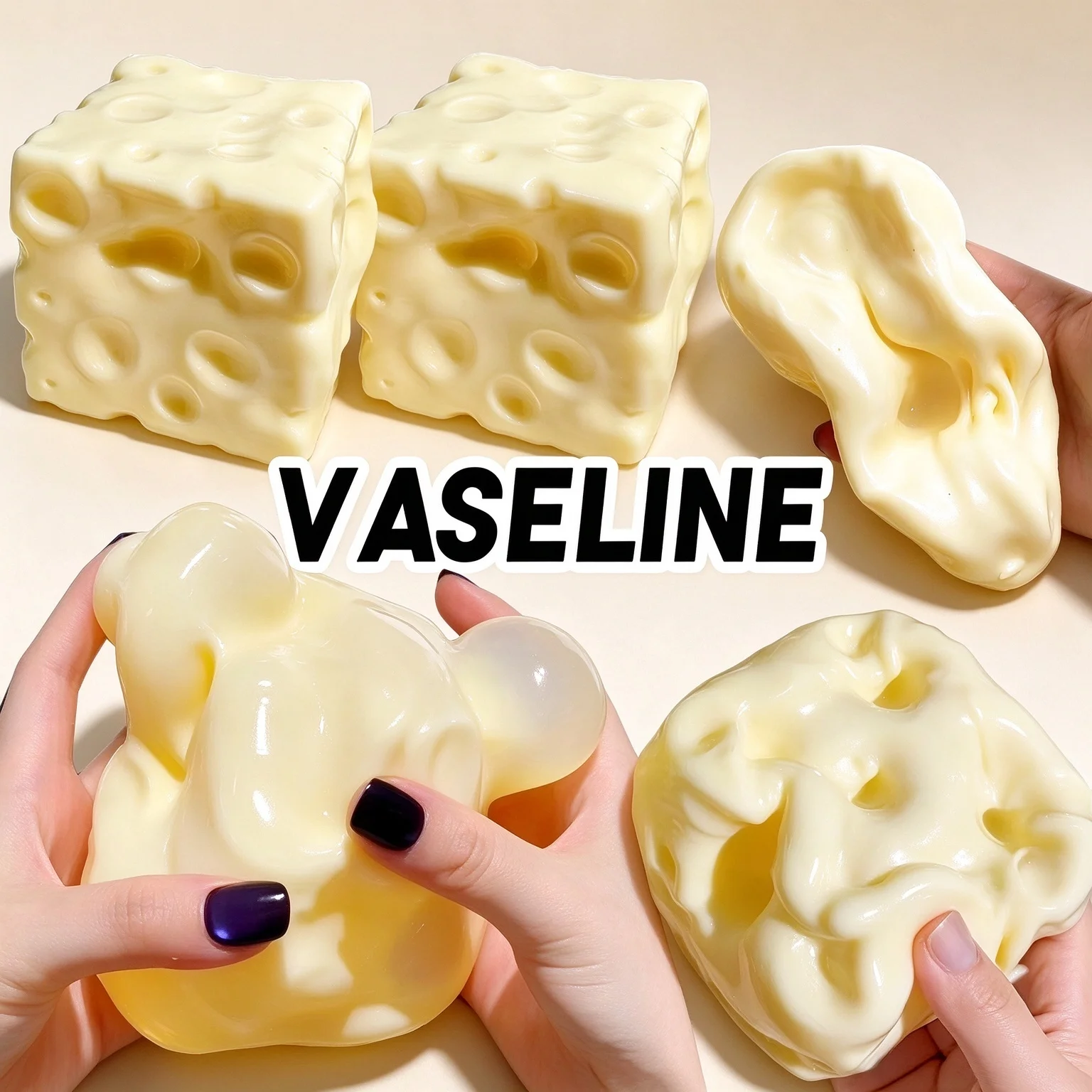 BIG Vaseline Cream Cheese Squishy Ball Handmade Soft Slow Rising Fidget Toy ASMR Sensory Squeeze Stress Relief Decompression Toy