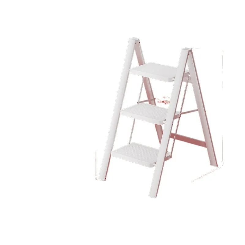 

New folding retractable herringbone ladder housewarming ladder moving new house red ladder
