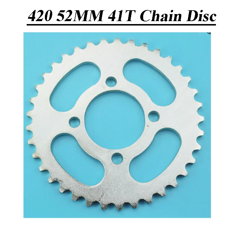 420  41T Tooth Rear Chain Sprocket 52mm For Chinese ATV Quad Pit Dirt Bike Go Kart Motorcycle