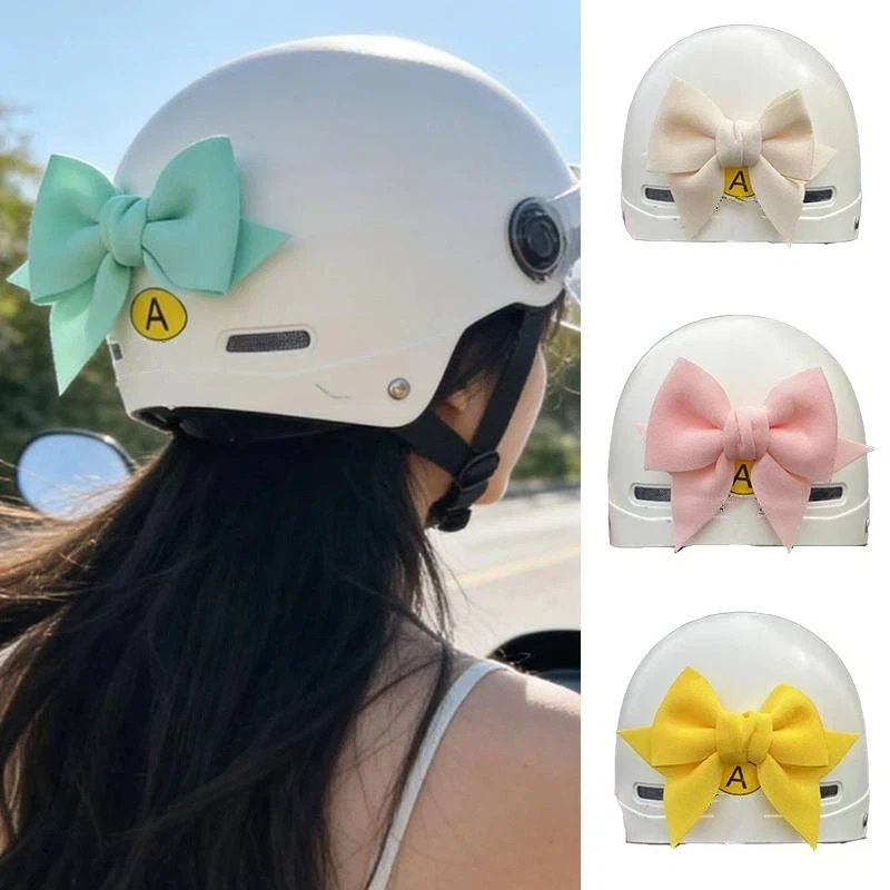 

Motorcycle Helmet Bow Decoration Electric Bike Helmet Car Body Decoration Accessories Bowknot Self-adhesive Type For Girl Women