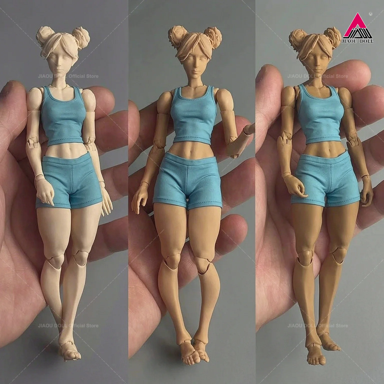 Fehlerhafte 1/12 Superflexible Gelenkfigur 15,8 cm Weibliche Soldaten-Actionfigur mit austauschbarer Brust für Künstlermalerei-Modell