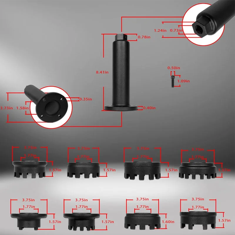 91-61069T Lower Retaining Ring Wrench Set with 1/2” Ring Wrench Handle MT0031 for Yamaha Honda Mercury Mercruiser Marine