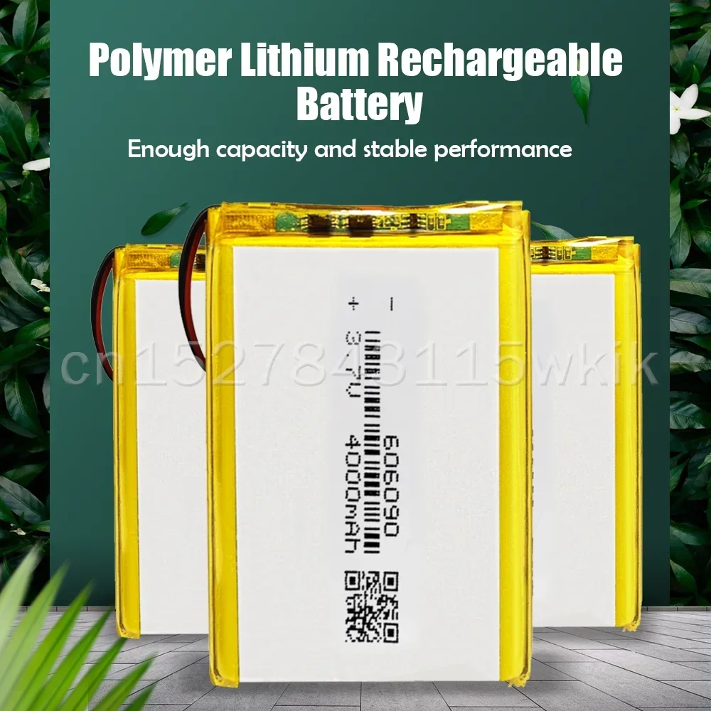 606090 3.7V 4000mAh Rechargeable Li-ion Lithium Polymer Battery For GPS PSP DVD  Power Bank Tablet PC Reading Machine LED Lights