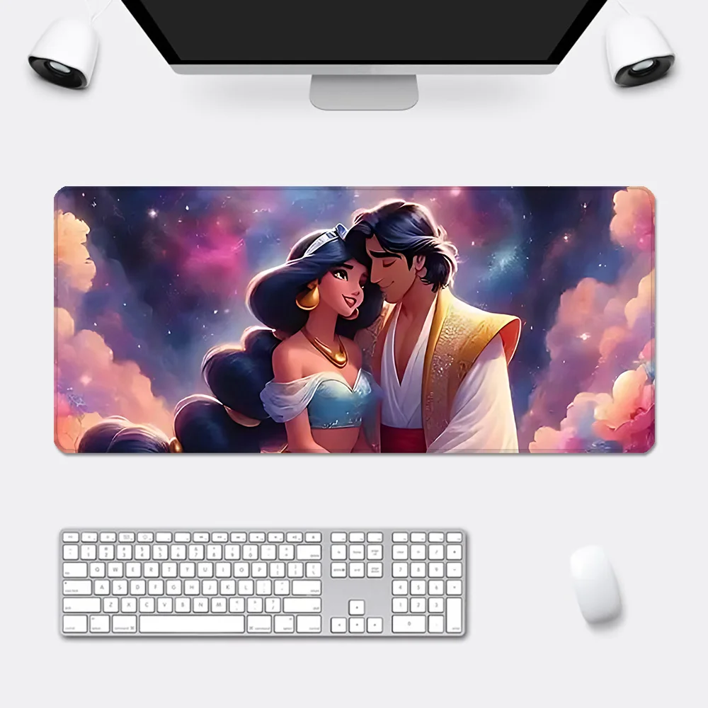 Disney Aladdin Jasmine Mousepad HD Printing Computer Gamers Locking Edge Non-slip Mouse Pad XXL90x40cm Keyboard PC Desk Pad