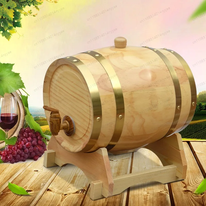 Oak Aging Barrel 3L with Spigot - Wooden Wine & Liquor Storage for Home Bar， Unique Gift for Homebrewers & Alcohol Enthusiasts