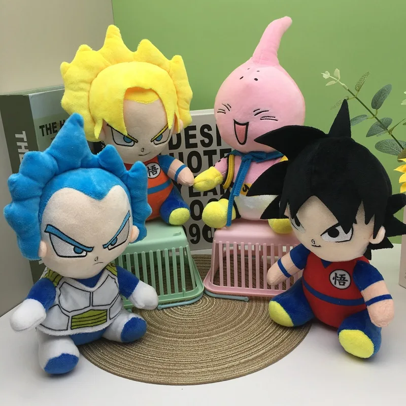 

20cm Dragon BallAnime Plush Toys Super Saiyan Goku Vegeta Picollo Troncos Gohan Cartoon Figure Collectible Soft Dolls from Japan