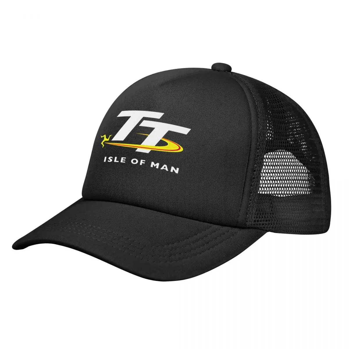 

Isle Of Man TT Motorcycle Race Mesh Baseball Cap Unisex Outdoor Sun Hats Breathable Polyester Trucker Cap Summer Trucker Caps