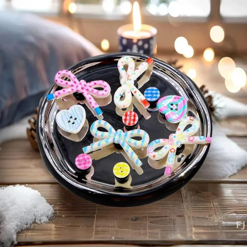 

«Украшения для летних сандалий своими руками; Подвески для обуви в горошек и бантом на 10 штук»