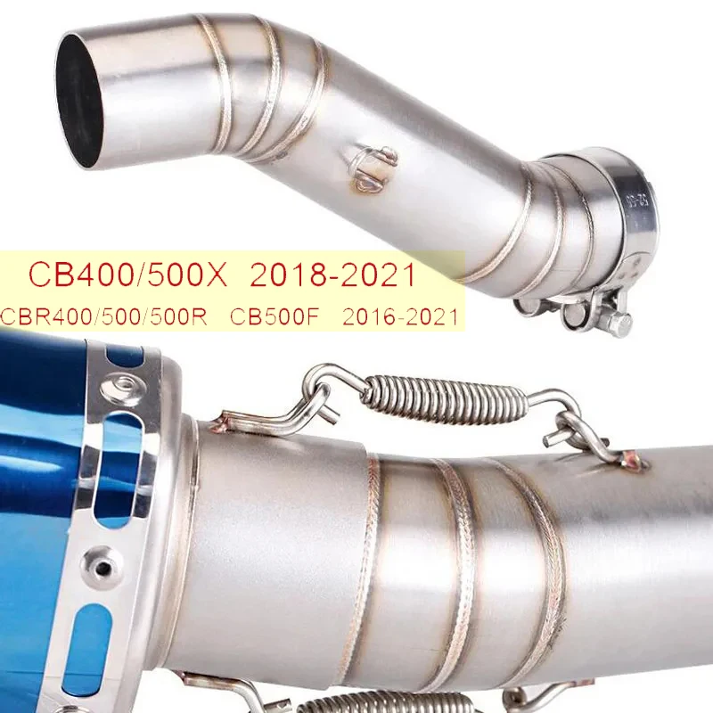 

Мотоциклетная выхлопная труба Escape Moto Mid Link, глушитель 51 мм для Honda CBR500R CB400 CBR400 CB500F CB500X CBR500 2016-2022