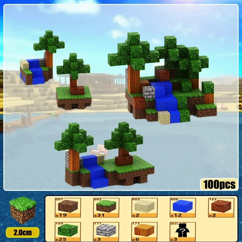 Magnetische Blöcke – Bauszenen-Architektur-Set für Jungen und Mädchen ab 3 Jahren, Bau-DIY-Lernspielzeug