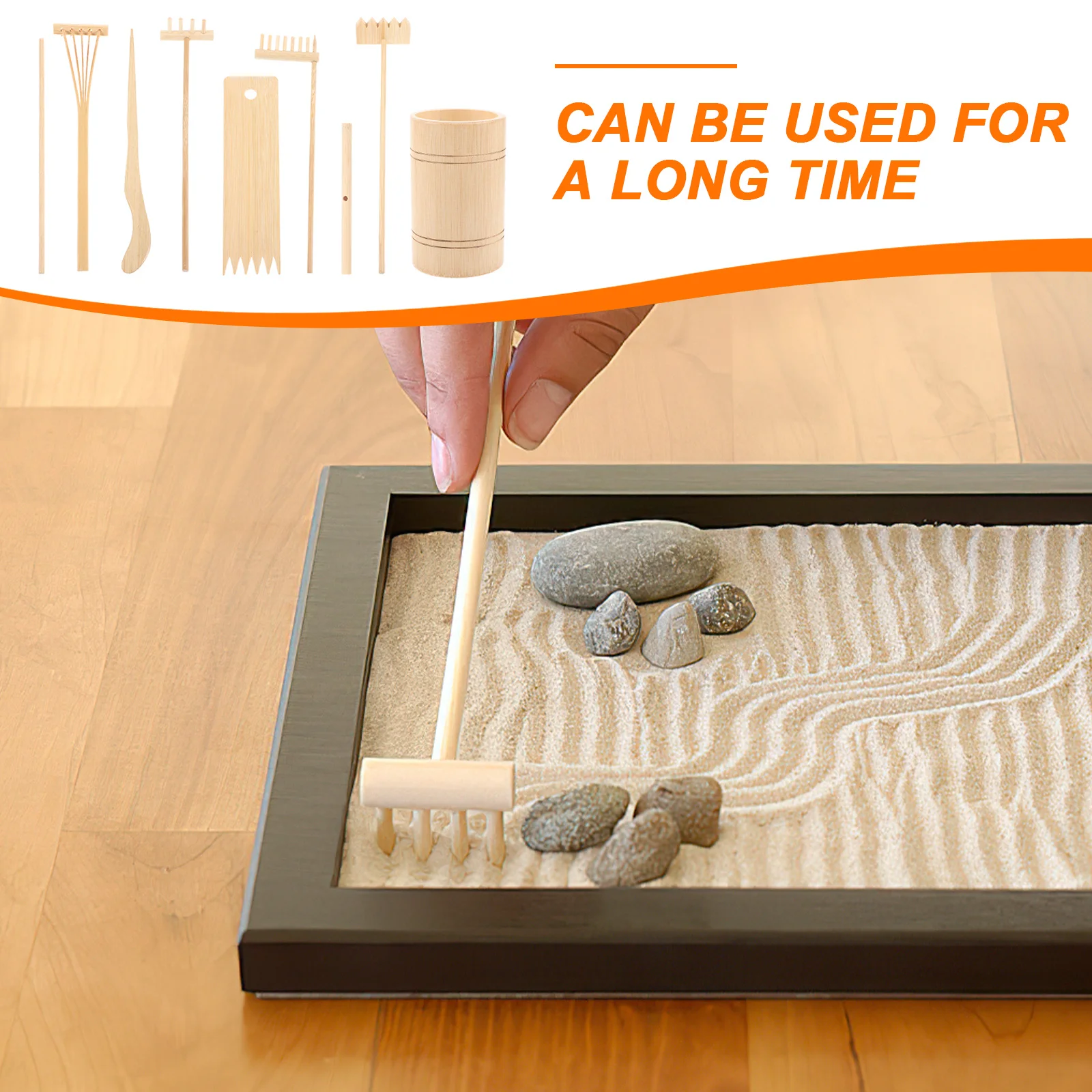 

1Set Zen Garden Mini Rake Wooden Sand Rakes for Tabletop Sand Garden Tray Creative Pattern Tool Stress Relief Sandbox Rake