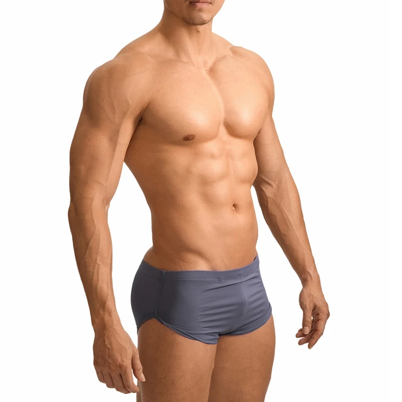 

Men's Ice Silk Low Waist Flat Angle Underwear Home Shorts Removable Zipper Underpants Comfortable Breathable Innerwear