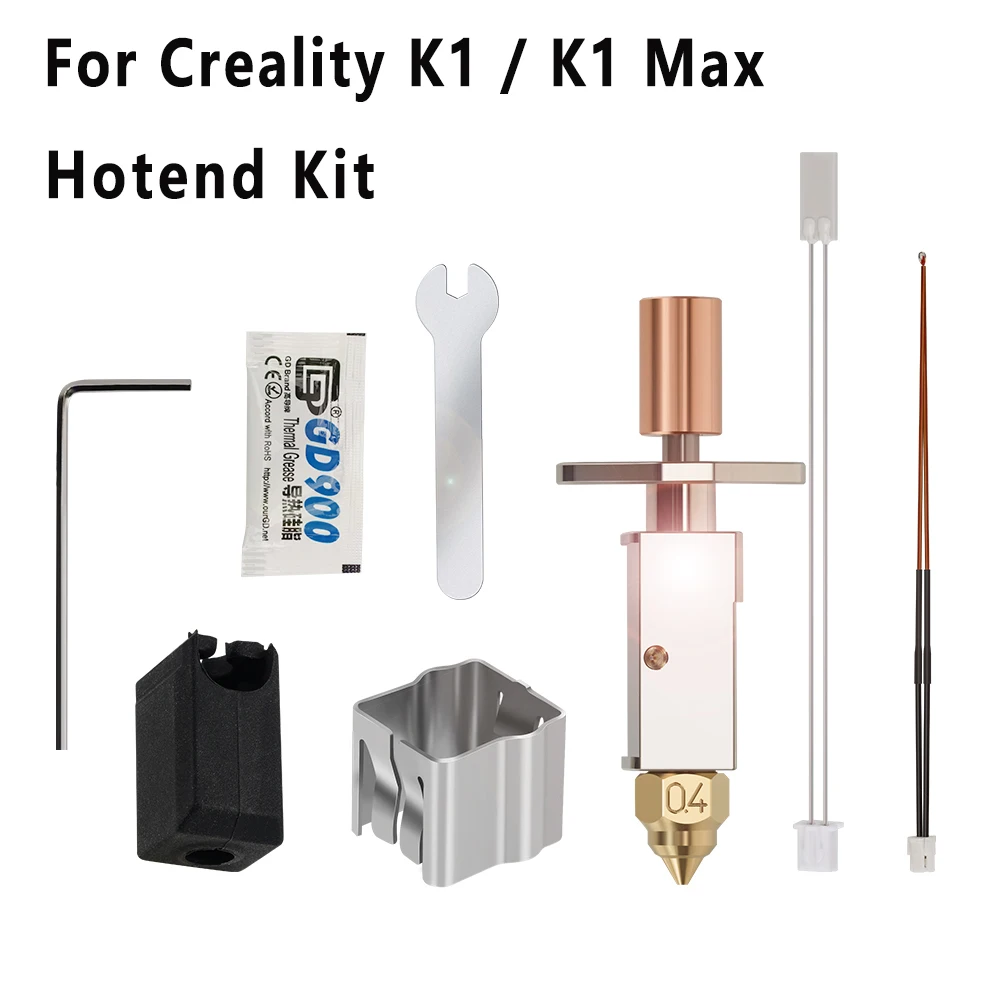 

For Creality K1 Hotend Kit CR-M4 K1 Max Hotend Kit Ceramic Heating Block For Creality K1 Upgrade Hotend Nozzle Placted Copper