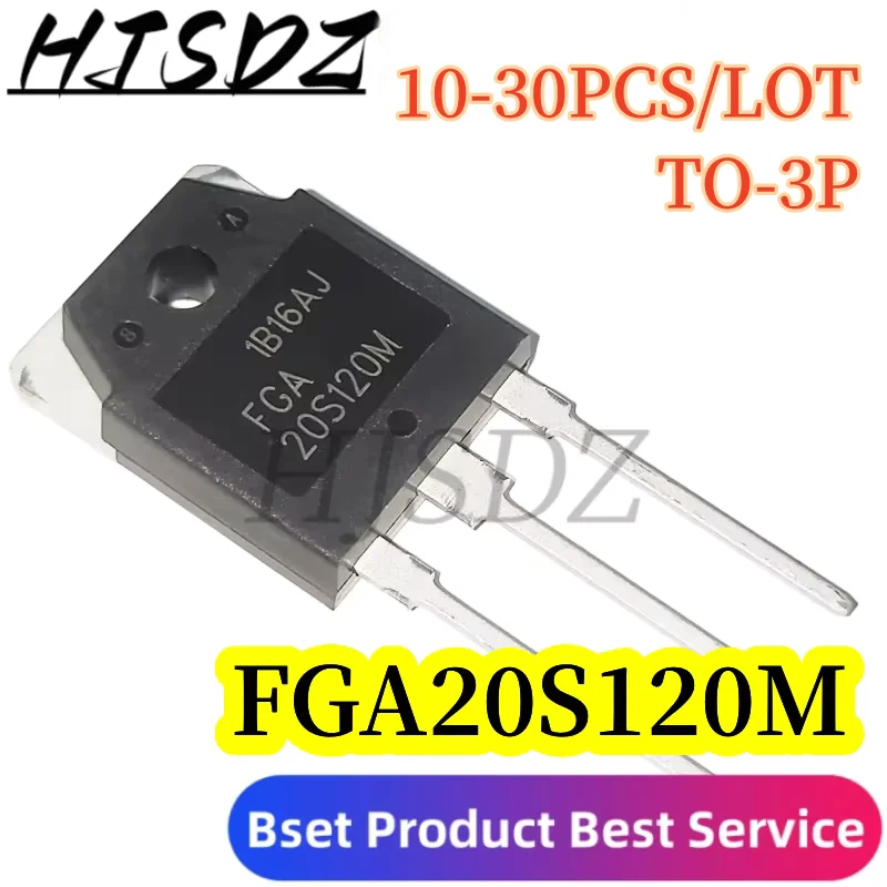 【10-30PCS/LOT】 en Stock FGA20S120M FGA20S-120M FGA20S 120M 20S120M 20A1200V IGBT TO-3P