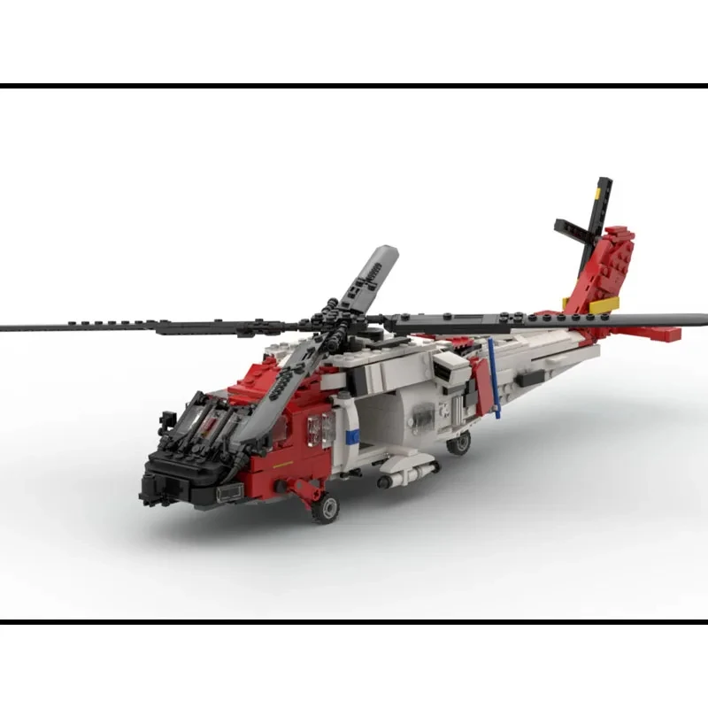 872 Uds. MOC Fighter Sikorsky SH-60 Jayhawk modelo de avión DIY montaje Juguetes de bloques de construcción niños regalo de cumpleaños