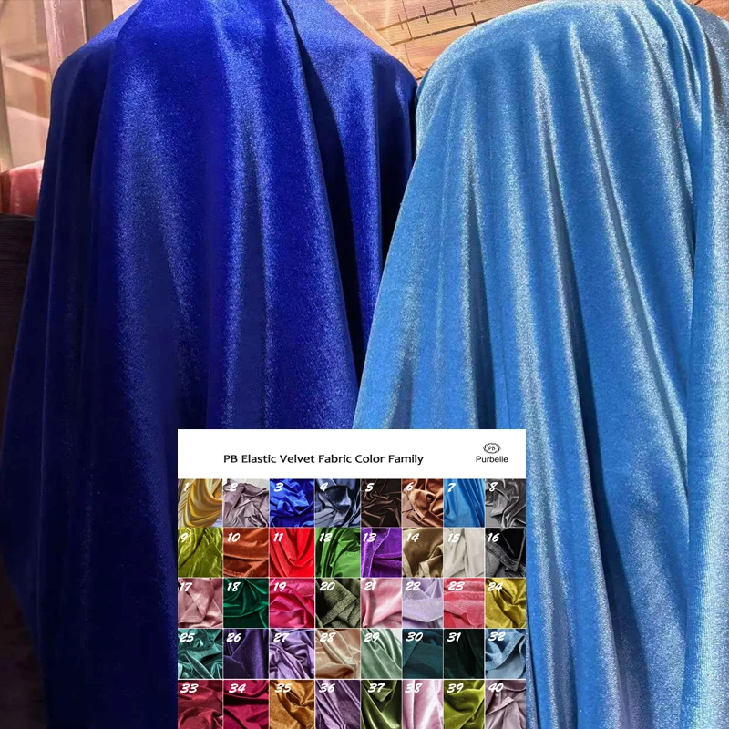 

Steel Blue Red Velvet Fabric for Formal Dress Backdrops Wedding Party Decoration Curtain Cloth Drap Handmade DIY Material