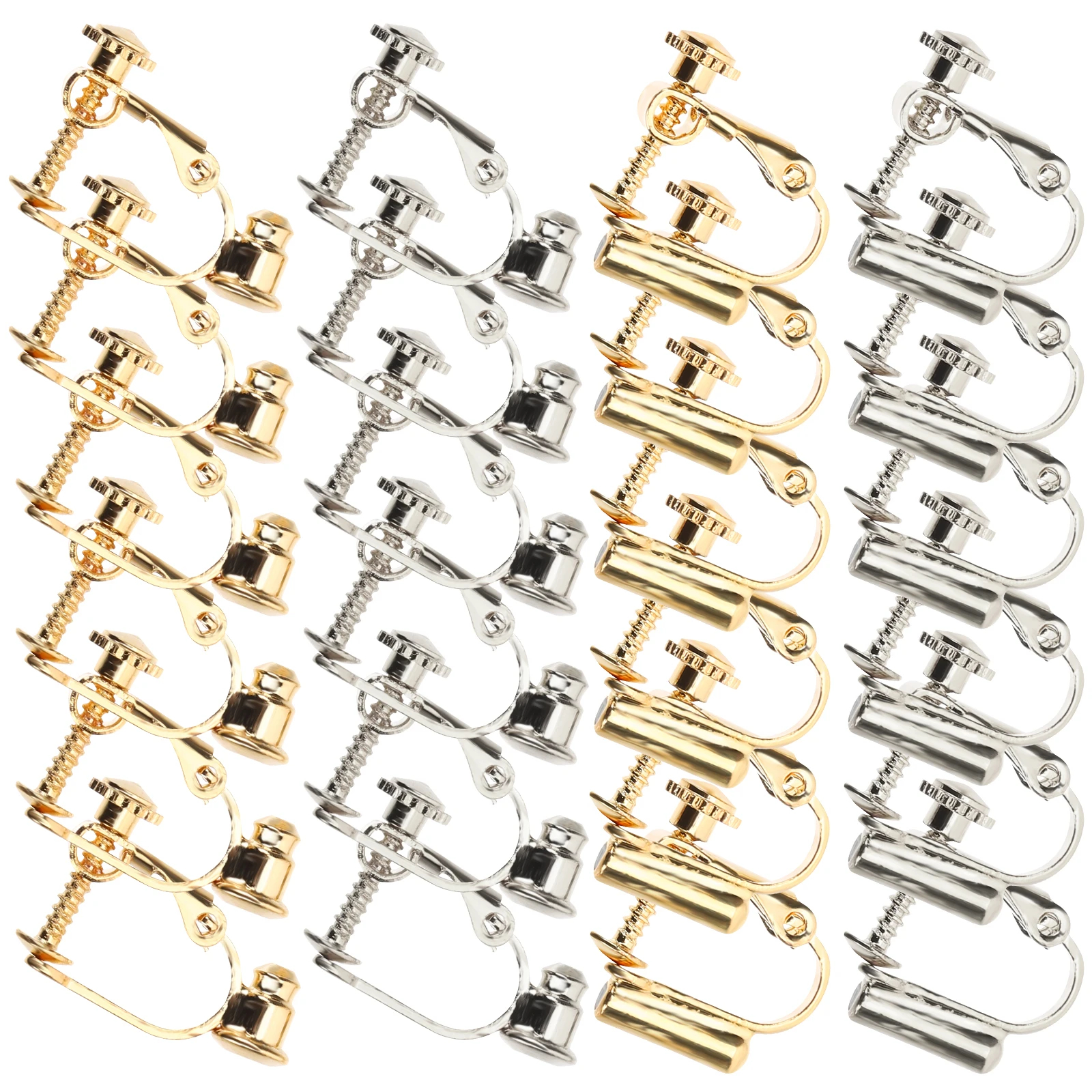 

Earring Converter Clip On Earrings Backs Metal Non Pierced DIY Jewelry Making Supplies Converters For Non Pierced Ears Long
