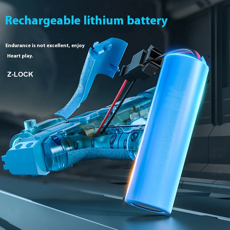 Neue Ice Rat All-in-One-Elektro-Wasserpistole. Nicht abnehmbare Version der Flammeneffekt-Lichtpistolenköpfe. Outdoor-Sommerspielzeug für Kinder