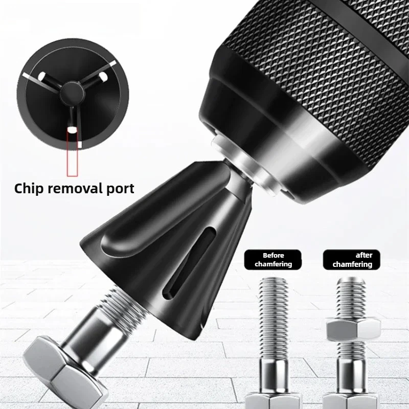 Heavy Duty Thread Deburring Tool for Metal Fast Hexagonal &Triangular Drill Cutting Multi Material Chamfering Machine Accessory‌