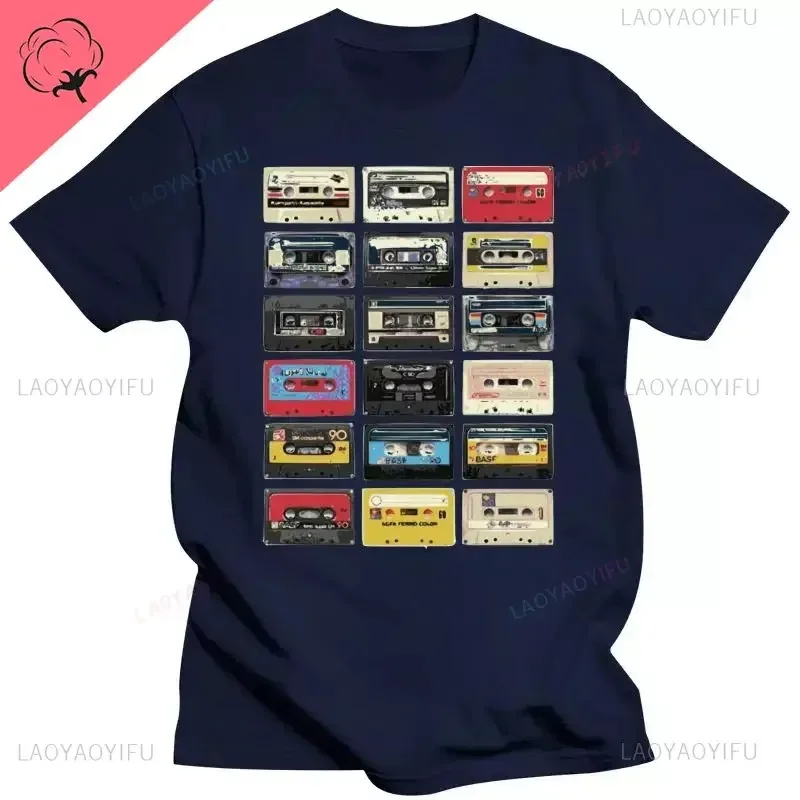 Techno Game PC T Shirt Console Cassette Controller Telephone Technology Videogame Black Tshirts for Men 80s 90s Classic Game