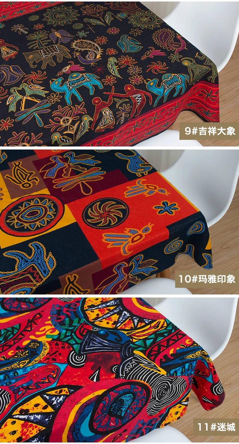 50x145cm African fabric Cotton Linen vintage printing cloth DIY Handmade Textile Sewing Patchwork For Bags Dress tablecloth