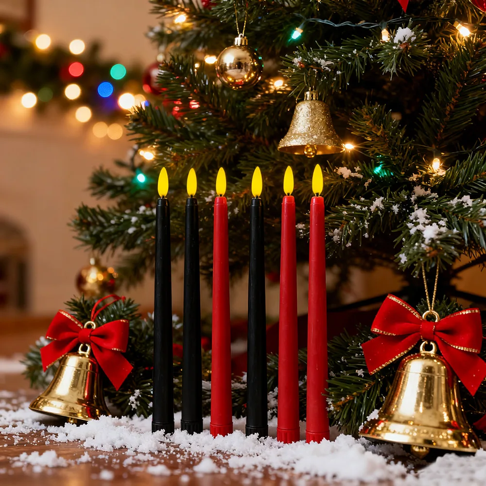 

Беспламенные конические свечи, светодиодный подсвечник, беспламенная длинная свеча, лампа на батарейках для домашнего обеденного стола, вечеринки, свадьбы