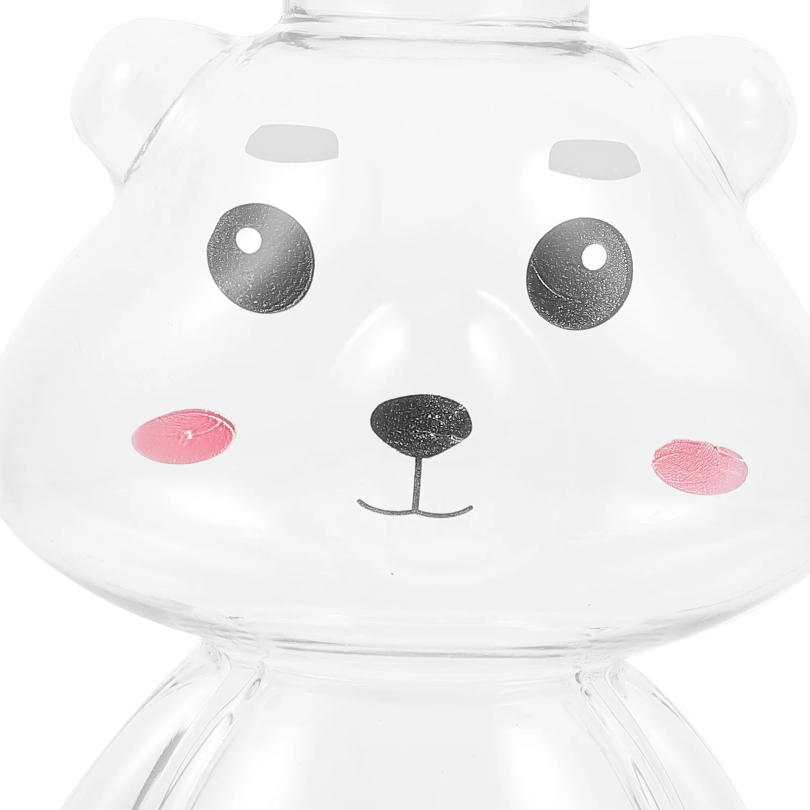 

4pcs Animal Shape Drinks Bottle Clear Juice Honey Storage Container Reusable Transparent Beverage Jar For Milk Tea Jam