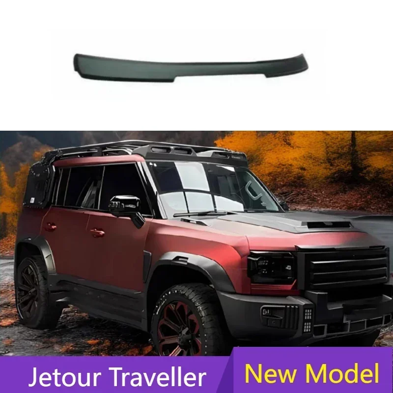 

New! For JETOUR Traveler T2 2023-2024 car ABS matte black front sand block maker modified urban hunting car exterior accessories