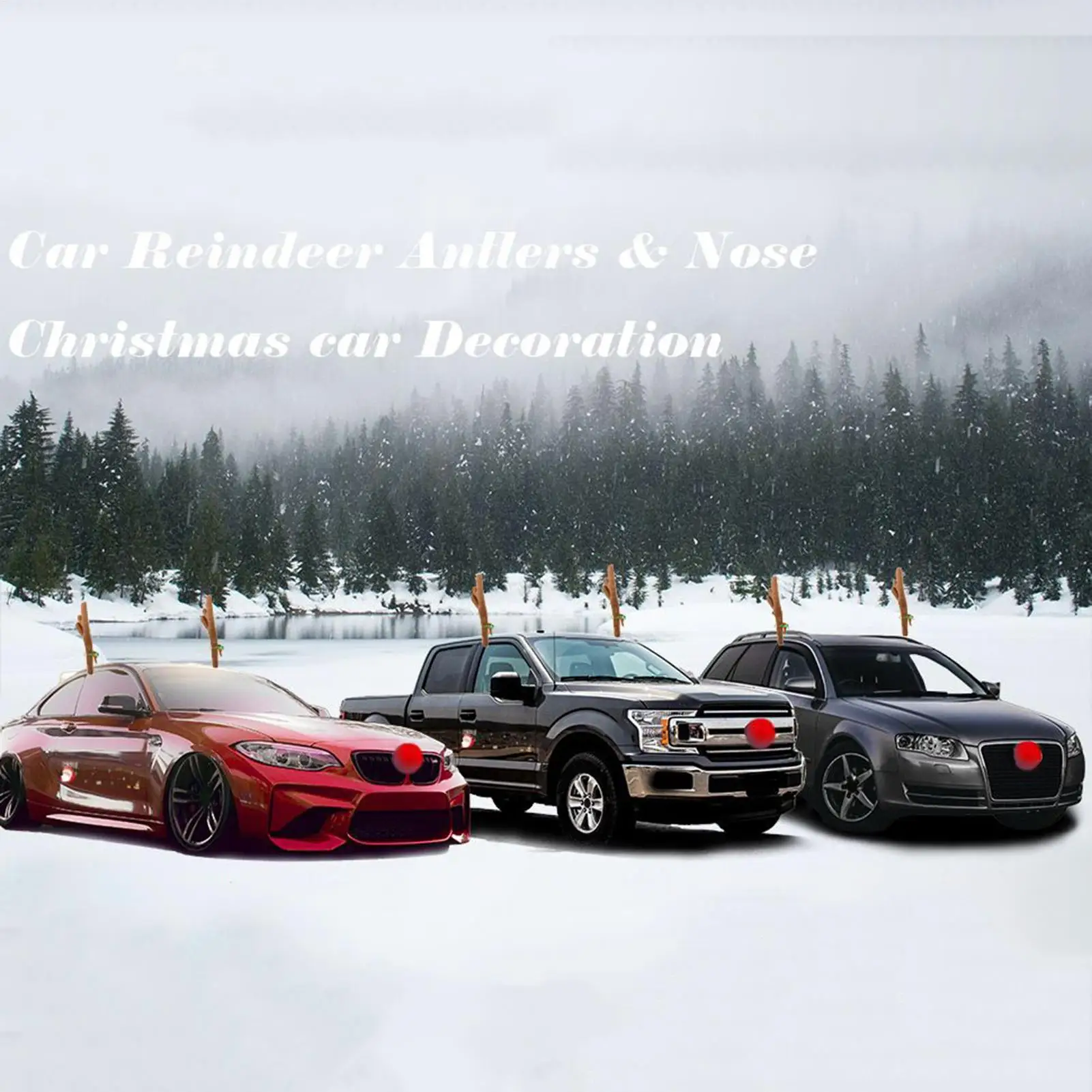 

Reindeer Antlers For Car Auto Vehicles Holiday Deer Decor Plush Car Holiday Antler Decor For Reindeer Theme Party Christmas Golf