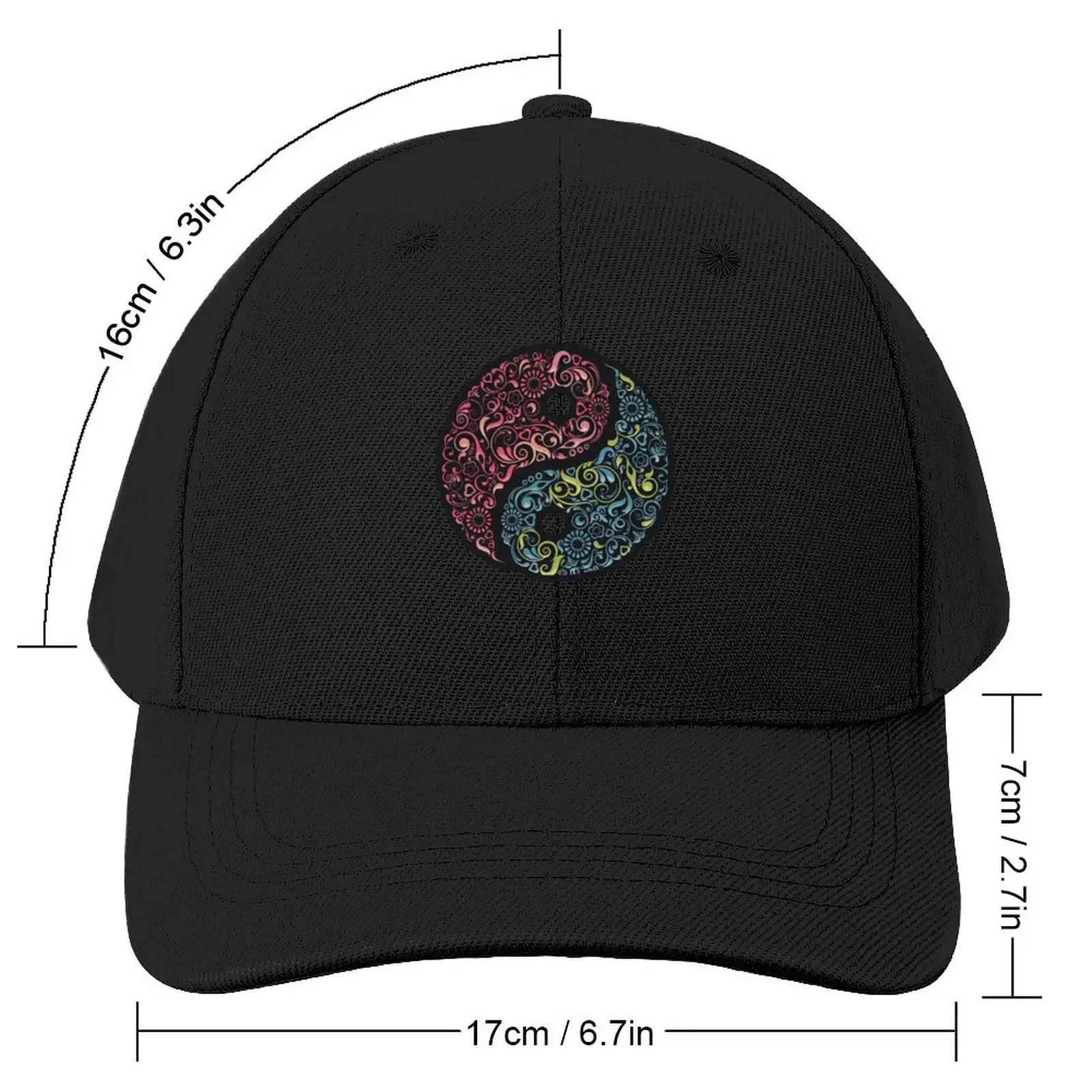 YIN YANG SUN AND MOON T-Shirt Baseball Cap Designer Hat Streetwear Military Cap Man Thermal Visor Designer Man Women's