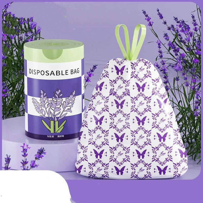 200/100 Pieces Thickened Creative Butterfly Print Drawstring Trash Bags, Tear-Free, Household Kitchen Drawstring Trash Bags, Pet Waste Disposal Bags, Suitable for Office, Kitchen, Bathroom, and Travel Waste Disposal, Halloween, Christmas Gifts