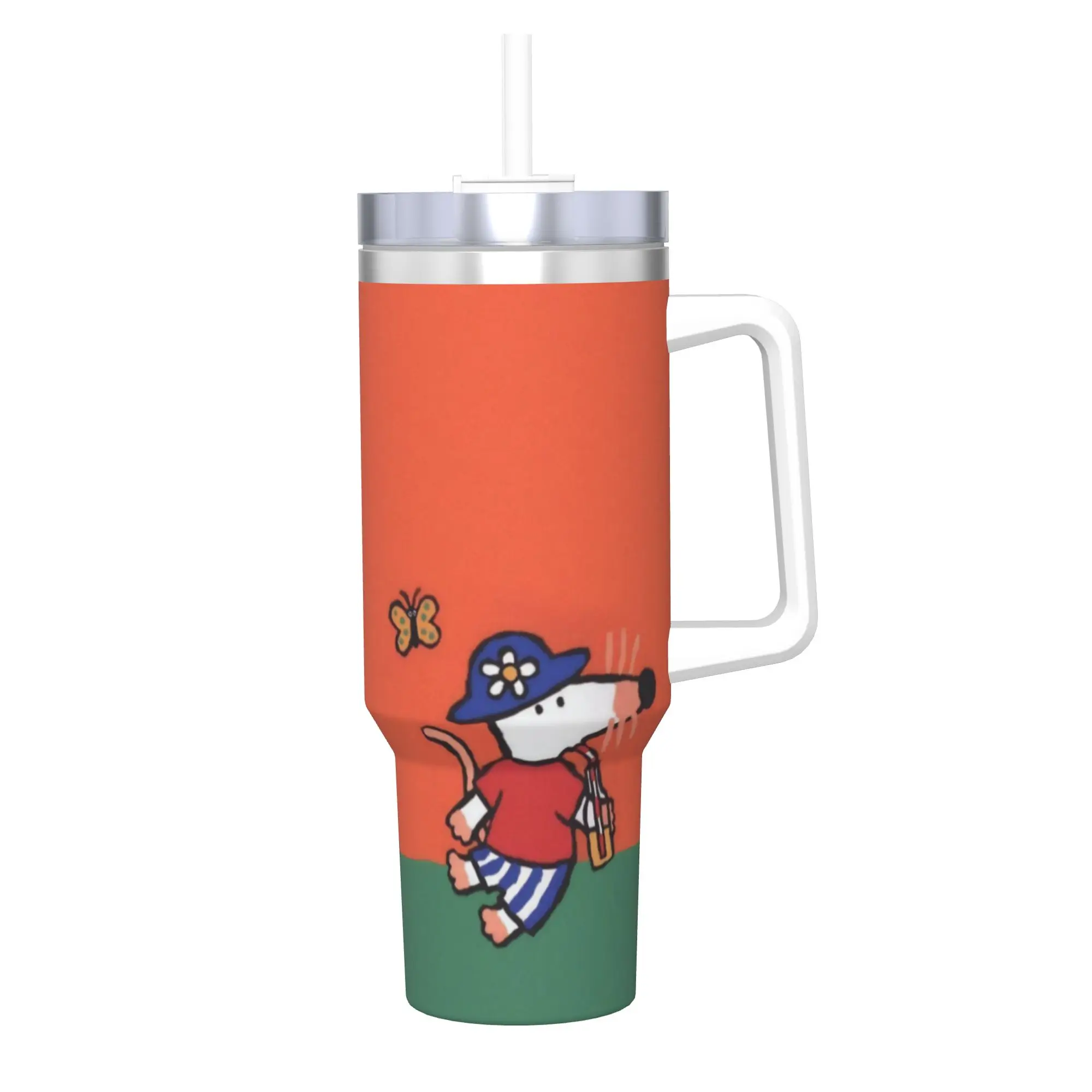 Maisy Mouse 40oz Tumbler Stainless Steel Double Wall Vacuum Insulated  Tumblers Mug With Straw