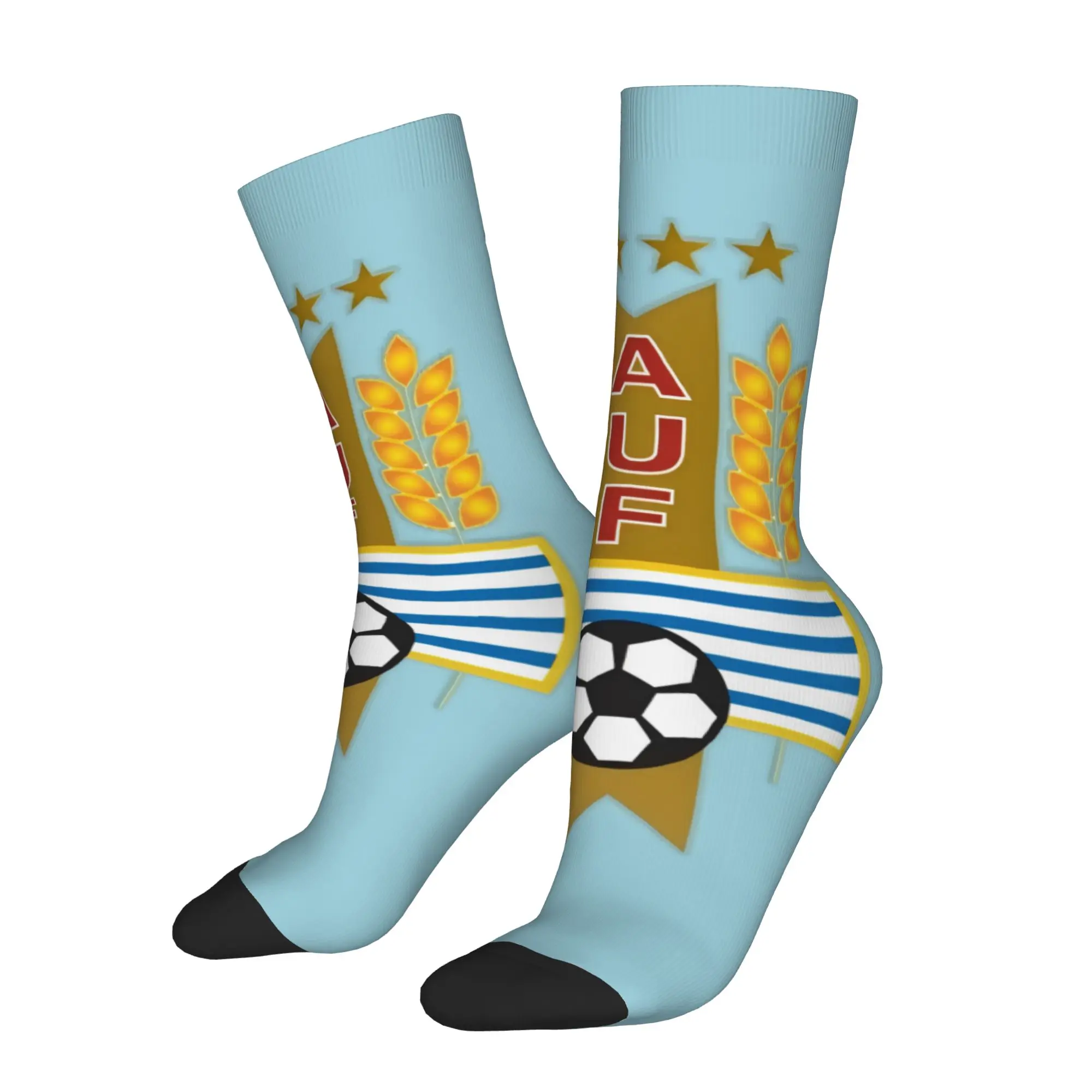 Funny Happy Uruguay Vintage Harajuku  Hip Hop Novelty Casual Sock Match Day Essentials