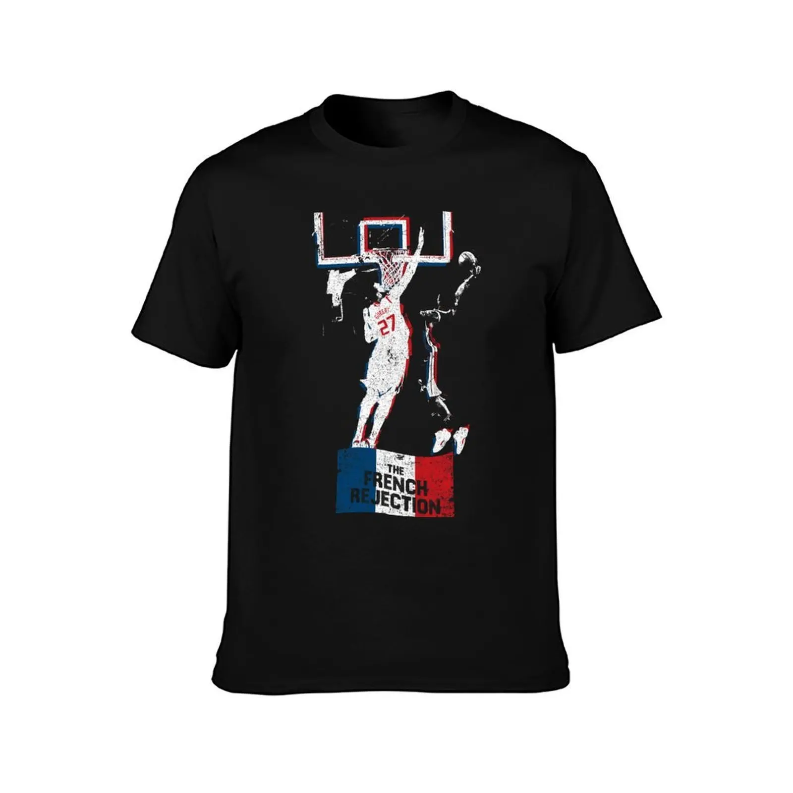 The French Rejection - Rudy Gobert T-Shirt, Summer Casual Cotton Tee, Oversized Streetwear Tops, Vintage Graphic Print