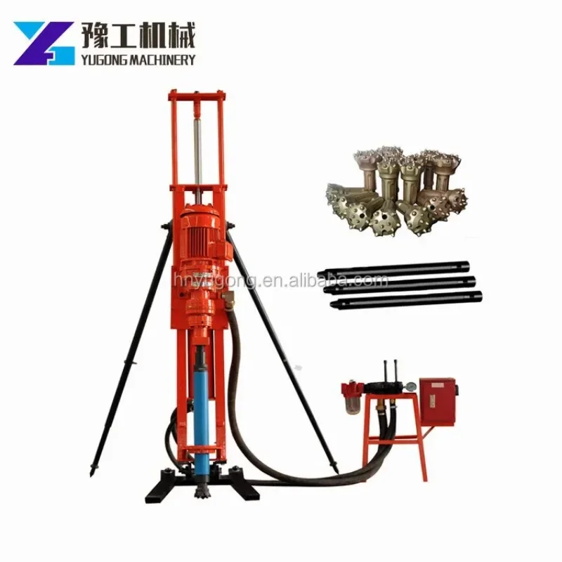 Electric Borehole Drilling Rig Dth Drilling Rig with Spare Parts Portable Mountain Rock Mine Borehole Drilling Machine