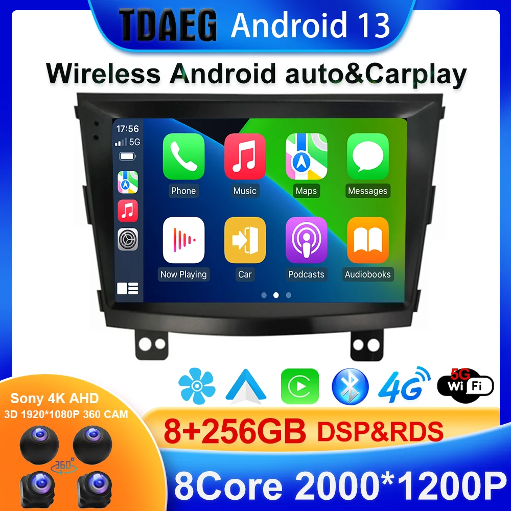 

Android 13 DSP Car Multimedia Player for Ssangyong Tivolan 2014-2017 256GB ROM DSP Auto Radio WIFI 4G LTE with Carplay BT GPS